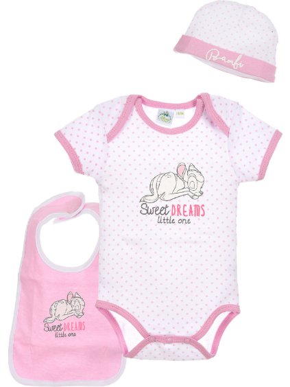 Bambi bielo-ružový set pre dievčatko