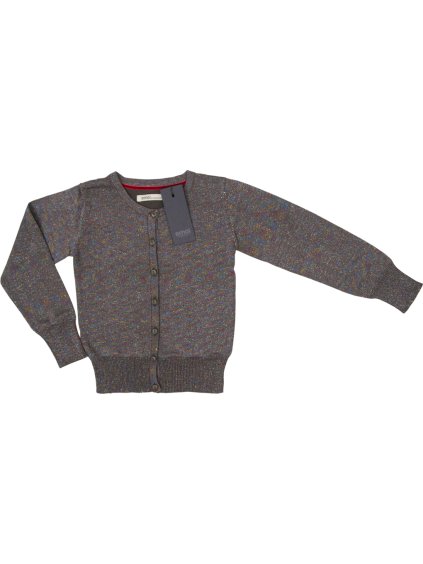 Emoi dievčenské tmavo hnedý sveter s gombíkmi