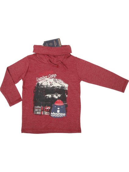 Ebound chlapčenské červené tričko s rolákom