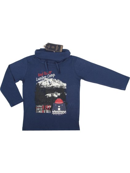 Ebound chlapčenské granátové tričko s rolákom