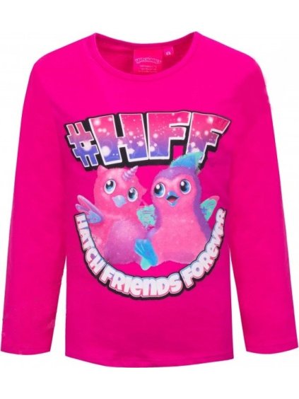 Hatchimals dievčenské ružové tričko Friends