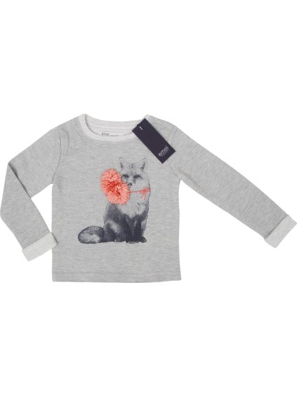 Emoi dievčenská sivá mikina s líškou