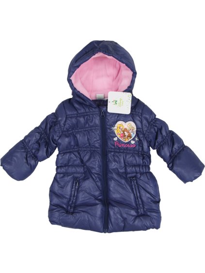 Disney Princesses dievčenská modrá bunda