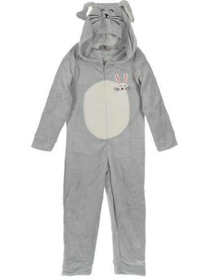 Ushuaia dievčenské šedé pyžamo s kapucňou