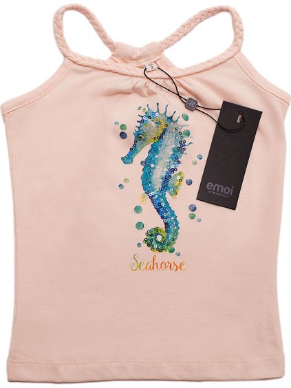 Emoi ružové dievčenské tielko s potlačou