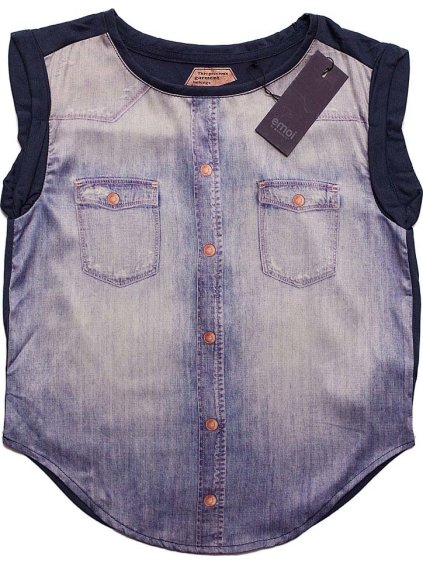 Emoi dievčenské tmavomodré tričko bez rukávov