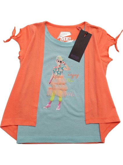 Emoi oranžové tričko s krátkym rukávom