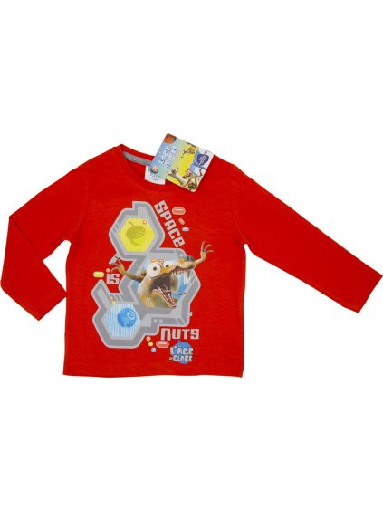 Doba ľadová červené chlapčenské tričko Scrat