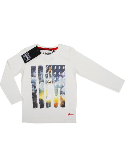 Ebound biele chlapčenské tričko s raketou