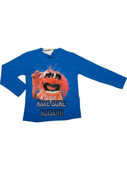 The Muppets modré chlapčenské tričko s dlhým rukávom