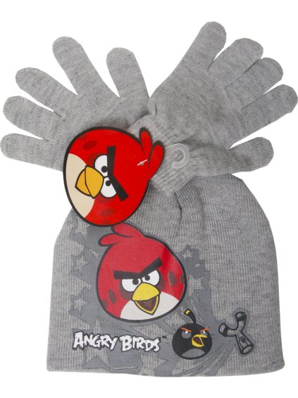 Angry Birds sivý zimný set