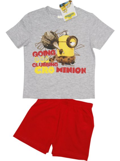 Mimoni sivo-červené pyžamo