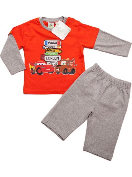 Cars - chlapčenské sivo-červené pyžamo baby