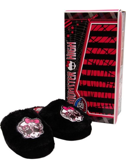 Monster High čierne papuče