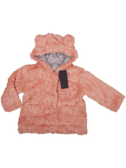 Emoi dievčenská marhuľová teplá bunda s kapucňou