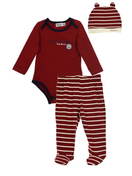Little Marcel dievčenský set body + nohavice + čapica