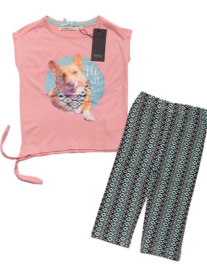 Emoi dievčenská ružová súprava tričko+legíny