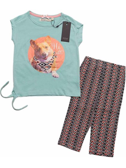 Emoi dievčenský svetlozelený set tričko+legíny