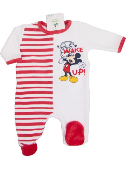 Mickey Mouse červeno-biely overal