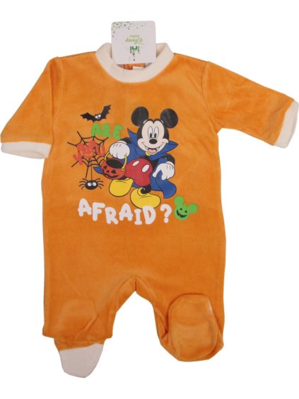 Mickey Mouse oranžový detský overal