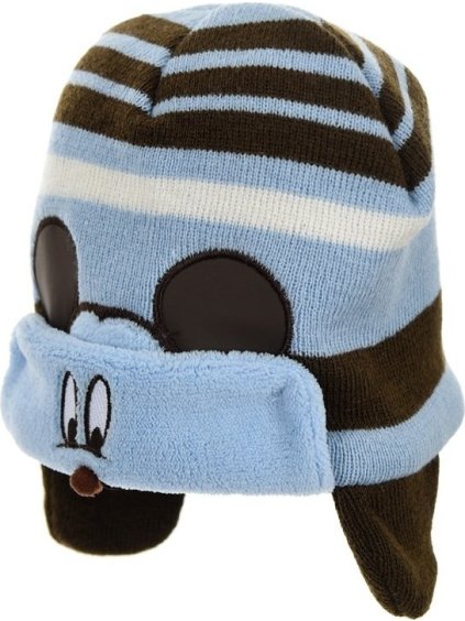 Mickey Mouse modro-čierna zimná čiapka