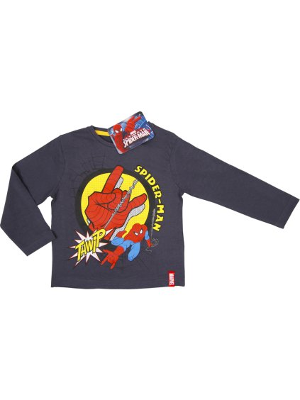 SpiderMan sivé tričko s dlhým rukávom