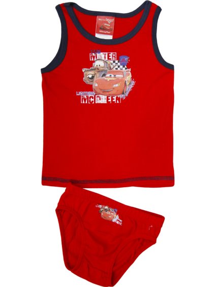 Cars - červený chlapčenský set nátelník a slipy