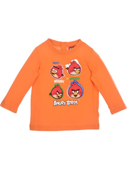 Angry Birds oranžové tričko pre chlapcov
