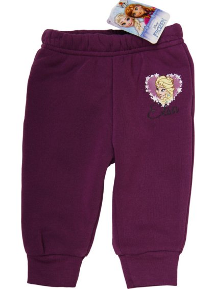 Ľadové kráľovstvo fialové baby tepláky s Elsou