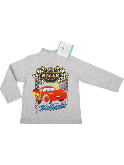 Cars chlapčenské sivé tričko s dlhým rukávom