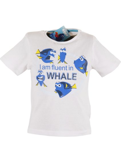 Hľadá sa Nemo chlapčenské biele tričko Dory