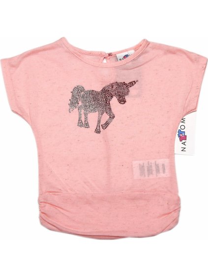 Dievčenské ružové tričko Unicorn