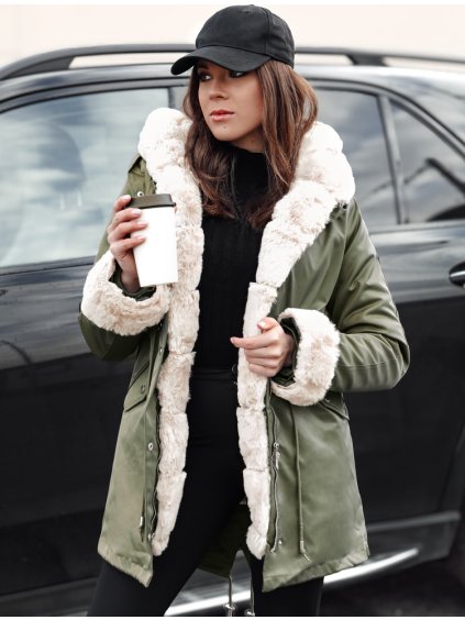 Khaki dámska zimná parka ARCTIC