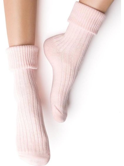 Svetloružové dámske ponožky na spanie Art. 067