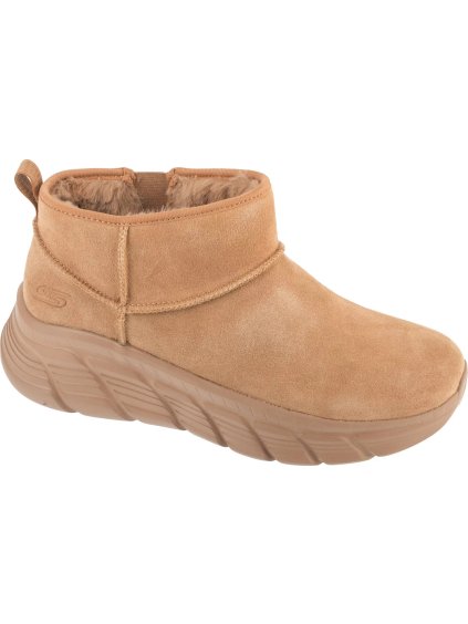 Svetlohnedé dámske zimné topánky Skechers Bobs B Flex Hi - Hi Frost