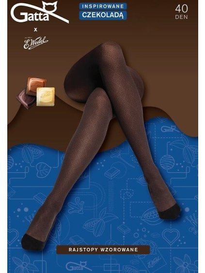(Veľ. 3-M) Vzorované dámske silonky Gatta Wedel wz.02 40 deň