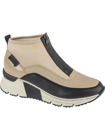 Béžové dámske členkové tenisky na kline Rieker Shoes
