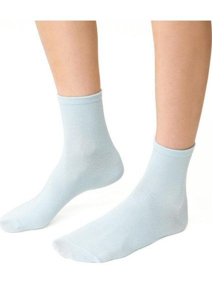 Svetlomodré dámske členkové ponožky Art. 037