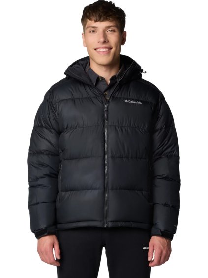 Čierna pánska páperová prešívaná bunda Columbia Pike Lake II Hooded Jacket
