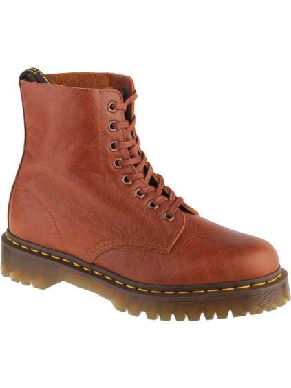 Hnedé kožené členkové topánky Dr. Martens 1460 Pascal Bex