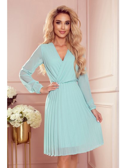 Mintové šifónové šaty CAMILLA