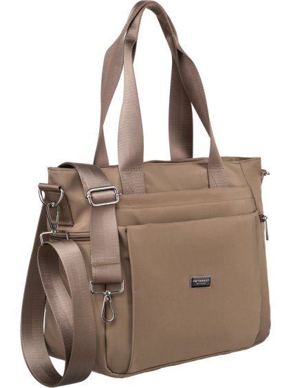 Peterson Béžová dámska shopper kabelka s odnímateľným popruhom