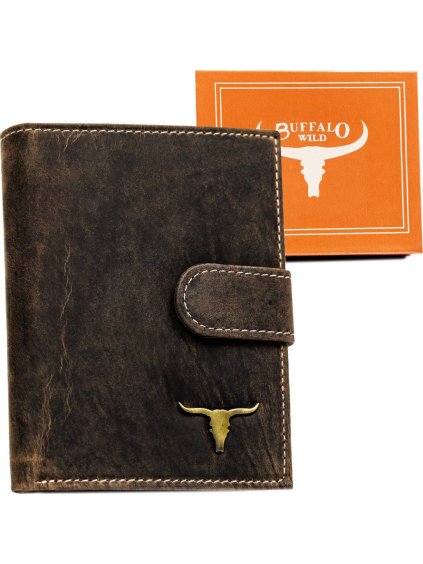 Elegantná hnedá pánska peňaženka Buffalo Wild E067