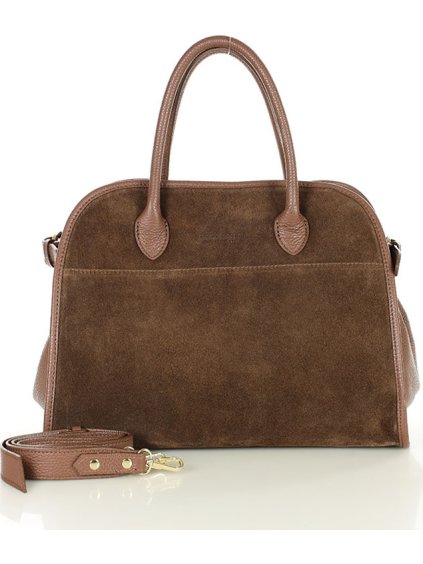 MARCO MAZZINI Hnedá dámska kožená hobo kabelka