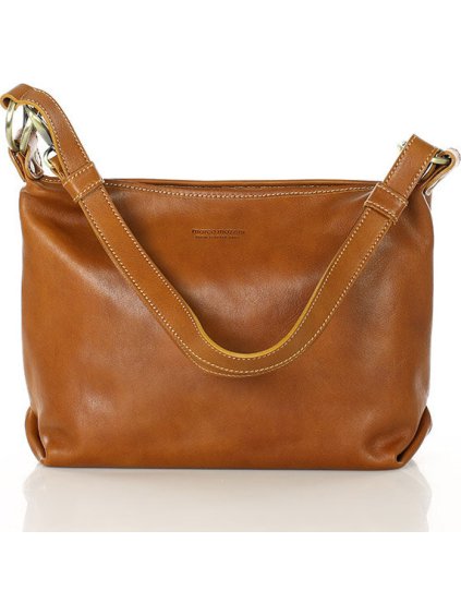 MARCO MAZZINI camel luxusná kožená kabelka