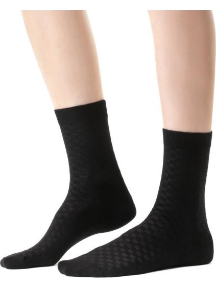 (Veľ. 38/40) Čierne dámske bambusové ponožky Art.125
