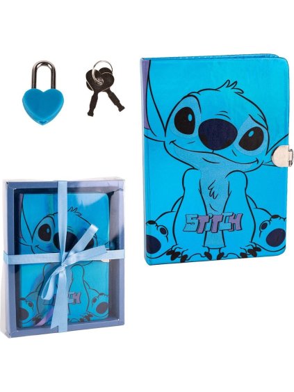 Modrý diár s kľúčom Disney Stitch