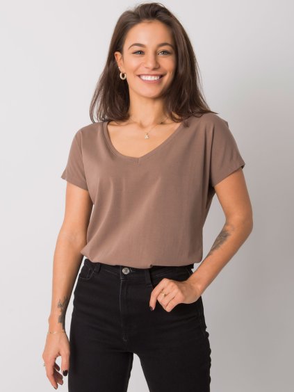 Dámske svetlohnedé tričko