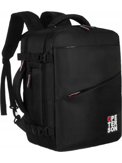 Peterson čierny vodeodolný cestovný batoh