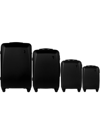 Čierna sada štyroch cestovných kufrov